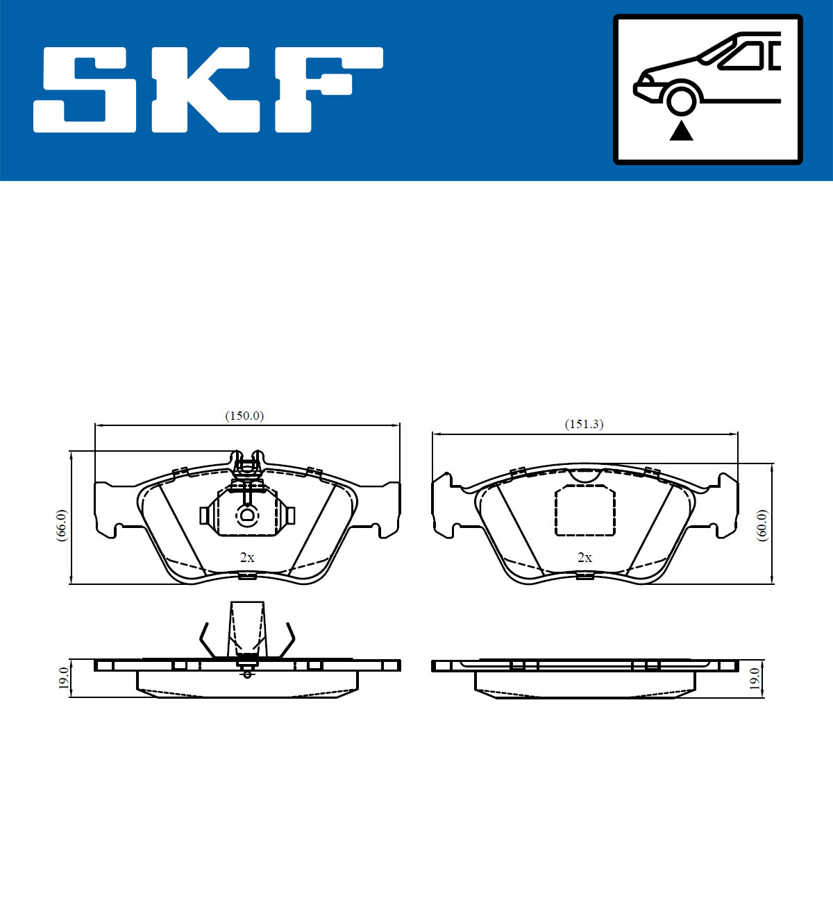 Placute frana SKF VKBP80243